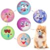 Cute Funny Face Shape Squeaky Dog Chewing Toys for Small and Medium Size Breeds