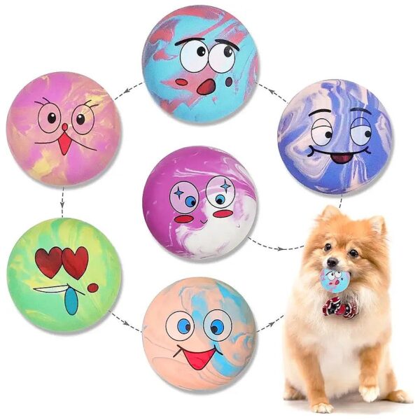 Cute Funny Face Shape Squeaky Dog Chewing Toys for Small and Medium Size Breeds