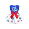 Cute Happy 4th of July Dog Outfit with Adjustable Elastic Waist and Velcro Closure