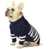 Cute Navy Blue Striped Sweater Pet Coat for Small Dogs Boy Girl Cat Apparel