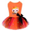 Cute Orange Pumpkin Dog Halloween Costume Outfit XS for Small Dog Girl