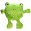 Cute Plush Frog Dog Toy with Squeaker for Snuggling and Play