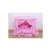 Cute Princess Pink Pet House with Cotton Materials and Canopy for Small Animals