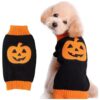 Cute Pumpkin Halloween Dog Sweater for Small Medium Large Breed Dogs and Cats