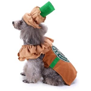 Cute Puppy Latte Pet Costume for Halloween Birthdays Parties