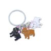 Cute Puppy Metal Keychain Key Ring for Dog Owners French Bulldog Design