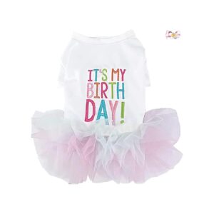 Cute Puppy Princess Dress with Hairpin and Tutu Skirt for Small Dogs Girl