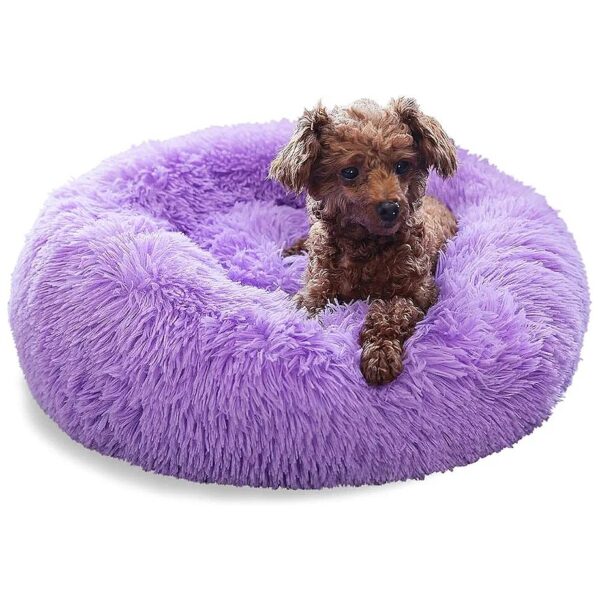 Cute Purple Dog Bed for Small Girls Small Dog Furniture with Anti-Slip Bottom 5 Inches