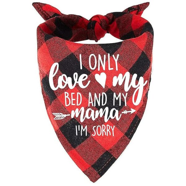 Cute Red Plaid Pet Dog Cat Bandana Scarf,