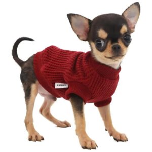 Cute Small Dog Sweater XS for Chihuahua Yorkie Puppy Weight 2-2 lbs