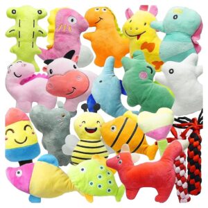 Cute Small Dog Toys and Squeaky Plush for Puppy Interactive Play