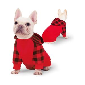 Cute and Cozy Small Dog Sweater with Hood and Cuffs - French Bulldog Puppy Winter Clothes