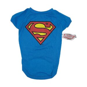 DC Comics Superman Blue Dog T-Shirt Medium Size Pet Clothes for Dog Breeds