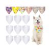 DIY Dog Accessories, 15 Pieces Heat Press Pet Bandanas Triangle Dog Scarf Customizable