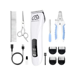 DIY Dog and Cat Grooming Kit with Cordless Clippers and Multiple-Speed Control