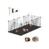 DIY Pet Playpen with Waterproof Mat and Metal Wire Mesh Panels