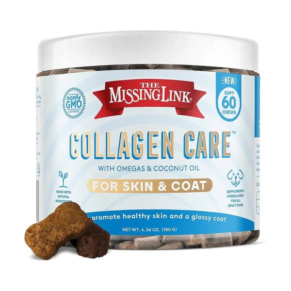 Daily Skin and Coat Support Chews for Dogs with Collagen Care