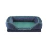 Dark Blue Orthopedic Dog Bed for Medium Dogs with Memory Foam and Washable Cover