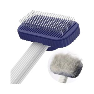 Dark Blue Pet Brush for Brushing and Grooming Dogs Cats and Rabbits