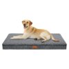 Dark Grey Orthopedic Dog Bed for Extra Large Dogs Up to 100 Pounds with Cooling Fabric