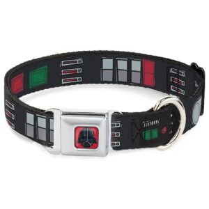 Darth Vader Star Wars Dog Collar with Authentic Seatbelt Buckle 5 Inches Wide