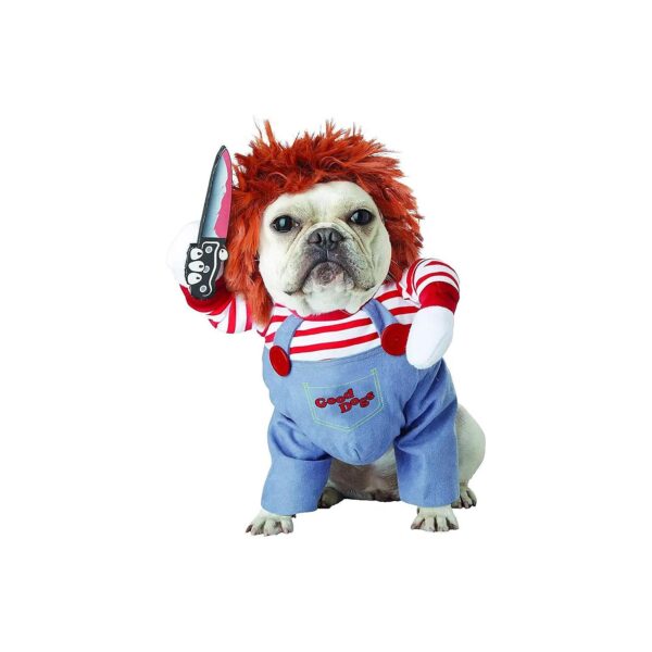 Deadly Doll Dog Costume XL Halloween Cosplay for Small to Large Dogs Cats Puppy