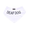 Deaf Dog Bandana with Adjustable Straps for Comfort and Style, Warning Message Included