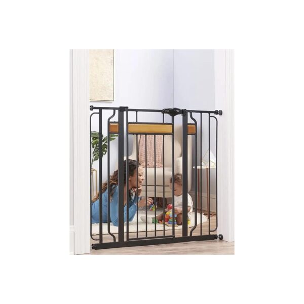 Decorative Tall and Wide Metal Gate with New Zealand Pine Accents and Extensions Kit