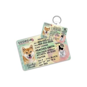 Definition Pet ID Tag and Wallet Card with Customizable Pet Information for Dog and Cats