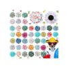 Delicate Pet Costume Accessories with 80 Pieces Dog Collar Flowers