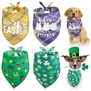 Delightful Easter Dog Bandana Triangle Scarf Bib for Small Medium Large Girl Boy Pets