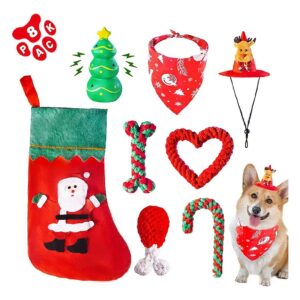 Deluxe Christmas Dog Toy Bundle Immersive Play for Small Medium Size Dogs