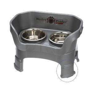 Deluxe Mess-Proof Dog Bowls for Medium Breeds with Adjustable Height