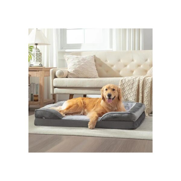 Density Foam Dog Bed for Large Breeds with Removable Washable Cover