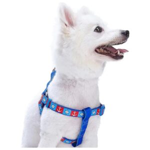 Density Polyester Webbing Dog Harness with Ocean Harbor Design for Small Dogs