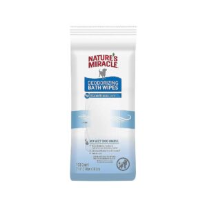 Deodorizing Bath Wipes for Dogs, Fresh and Clean, No Wet Dog Smell