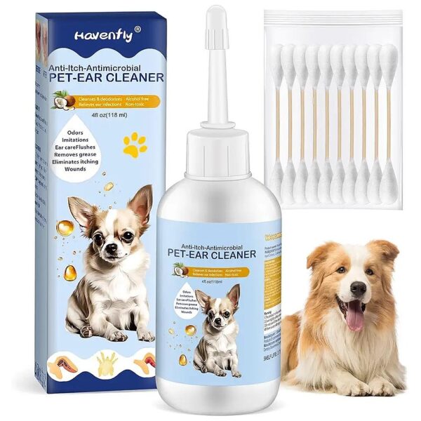 Deodorizing Pet Ear Cleaner for Dogs and Cats with Dirty or Foul Odors