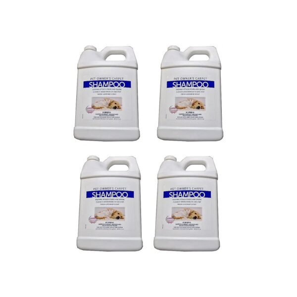 Deodorizing Pet Shampoo 1 Gallon 4 Pack White Milking Lavender for Kirby