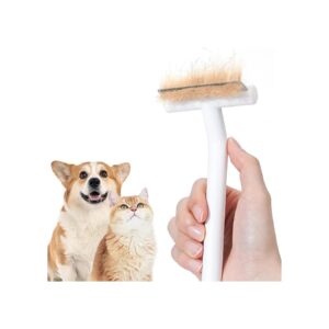 Deshedding Comb for Short Haired Cats and Dogs - Safely Removes Loose Hair and Matts