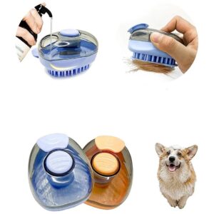 Deshedding Dog Bath Brush for Short and Long Hair with Soft Silicone Bristles