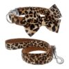 Detachable Bowtie Dog Collar with Leash and Adjustable Buckle for Small to Large Dogs