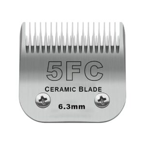 Detachable Ceramic Dog Grooming Clipper Blades for Andis Size 5FC 1/4 Inch Cutting