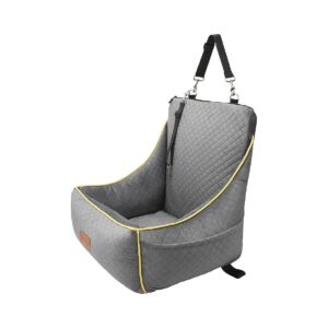 Detachable and Washable Dog Car Seat for Small to Medium Dogs up to 35lbs Grey