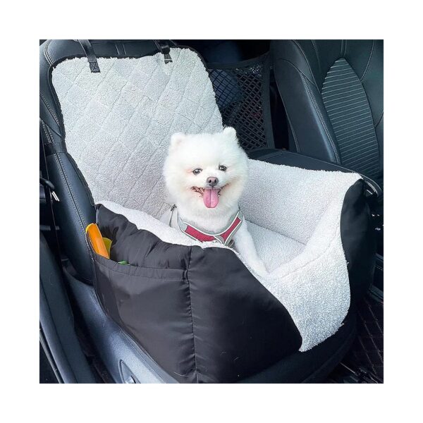 Detachable and Washable Dog Car Seat with Storage and Leash for Small to Medium Dogs