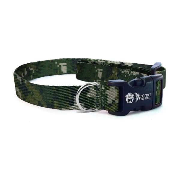 Digital Camo Nylon Dog Collar Adjustable Strap Durable Buckle Comfort