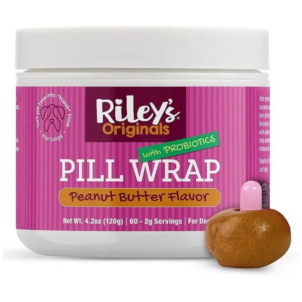 Discreet Peanut Butter Pill Wrap for Dogs with Probiotics