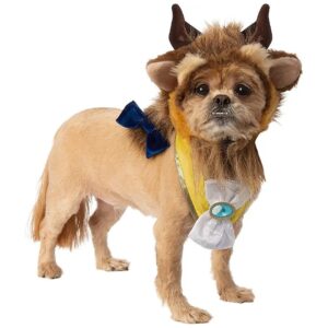 Disney Licensed Beauty And The Beast Pet Costume Accessories Set For Small Medium Dogs