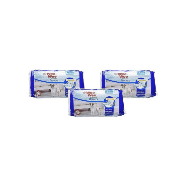 Disposable Diapers for Small Dogs with Adjustable Waistband and Foam Tail Hole