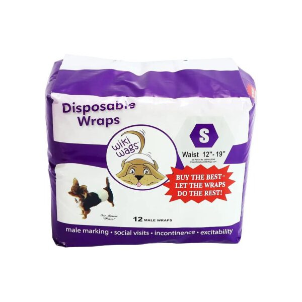 Disposable Dog Diaper Wraps for Small Breeds and Adult Dogs