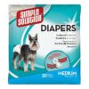 Disposable Dog Diapers for Female Dogs 15-35lbs Leak-Proof Comfort Fit